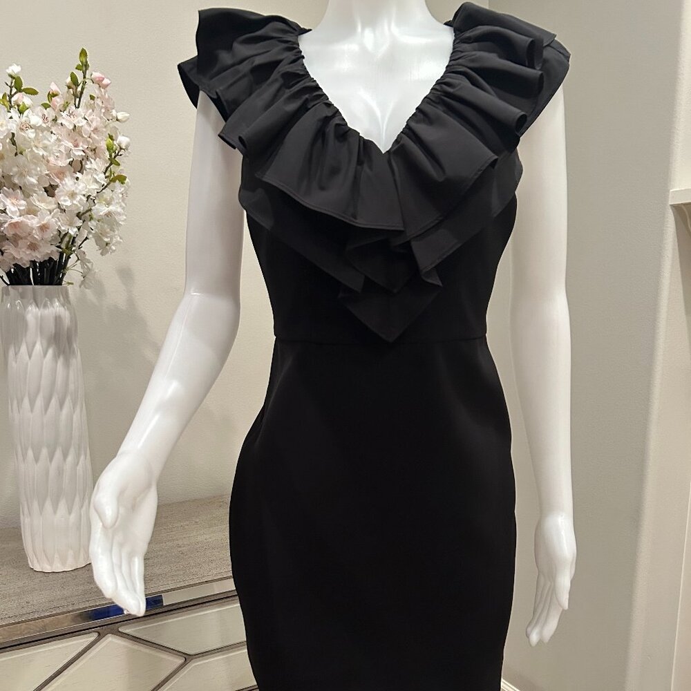 BCBG MAXAZRIA EVA RUFFLED MINI DRESS